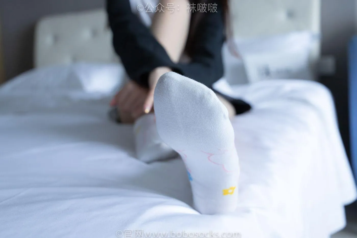 [BoBoSocks袜啵啵]NO.015 稚予-阿迪板鞋、白色短棉袜、肉丝 [135P]插图9